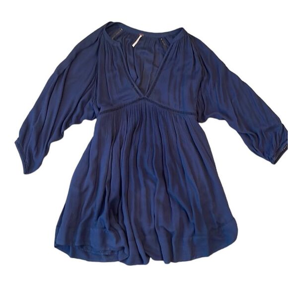 ✨Free People Go Lightly Deep V-Neck Swing Mini Dress✨ - Picture 8 of 10